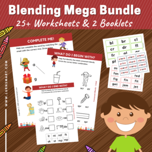 Blending Bundle for Kids Worksheets and Booklet