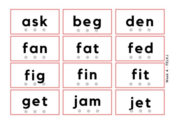 Week 7 9  3 Letter Practice Words   Final