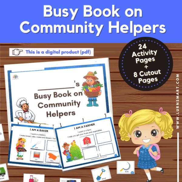 Kid’s Busy Book on Community Helpers Printable Learning Binder