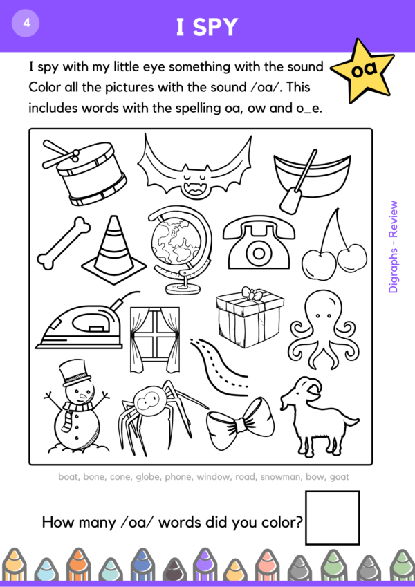 digraph sound i spy worksheets for kids pdf phonics