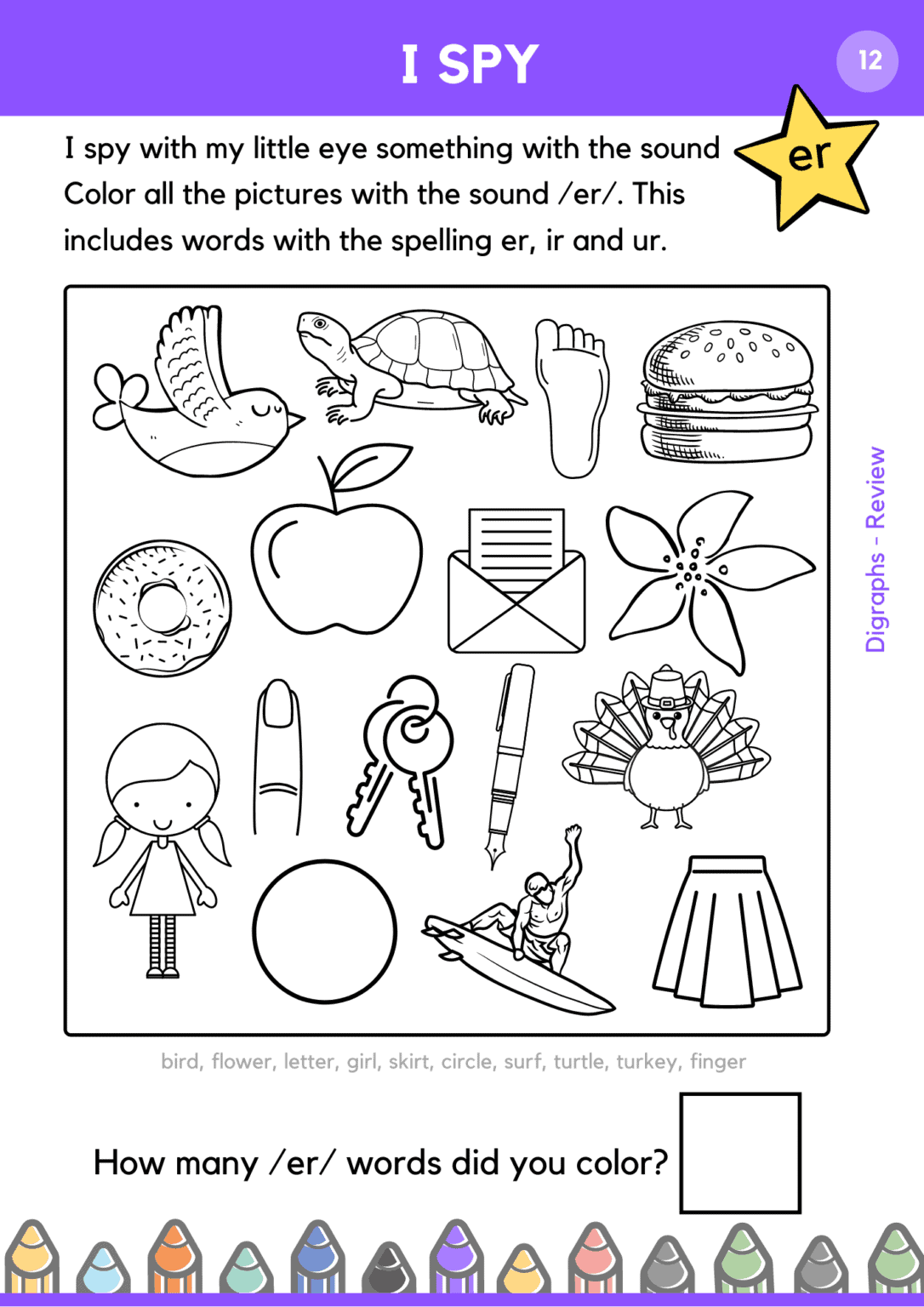 digraph sound i spy worksheets for kids pdf phonics