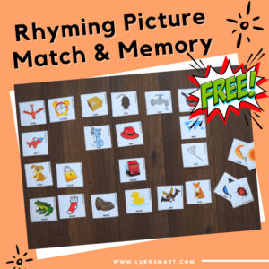 Phonological Awareness Activities - Rhyming Picture Match